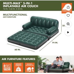 Ozark Trail Inflatable Air Couch Air Mattress NIB Never Used Sealed FINAL SALE